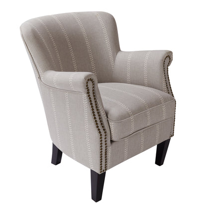Curved Back Armchair - Stone