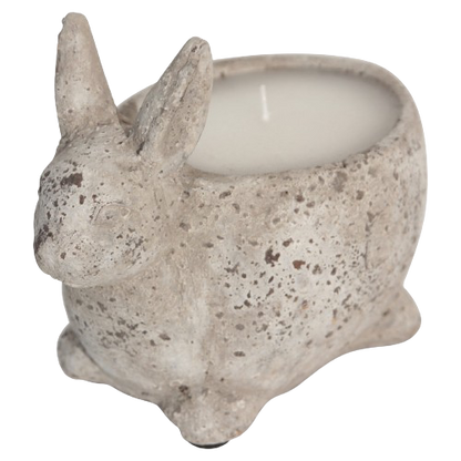Stoneware Rabbit Candle Pot