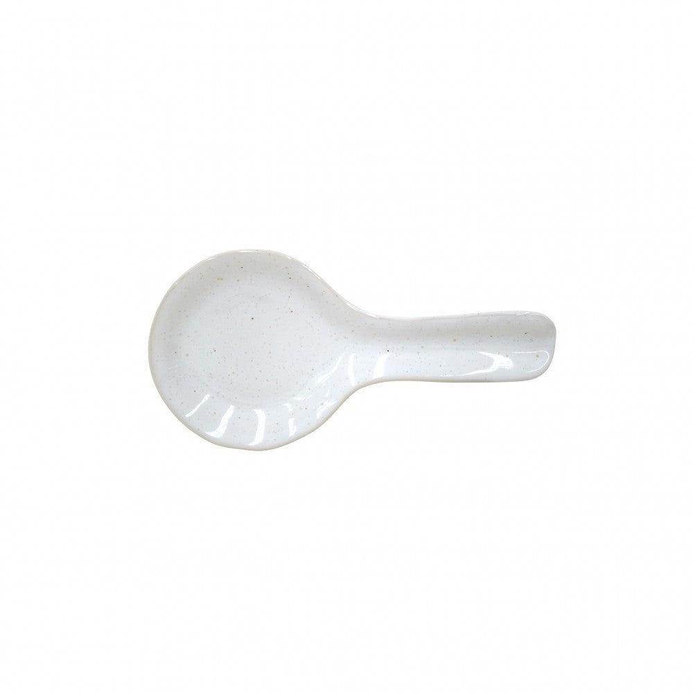 Off-White Stoneware Spoon Rest