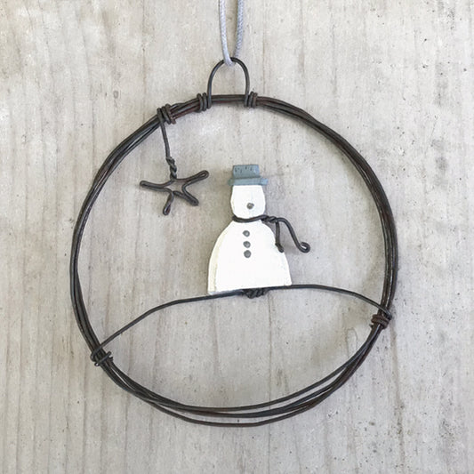 Wire Snowman Decoration
