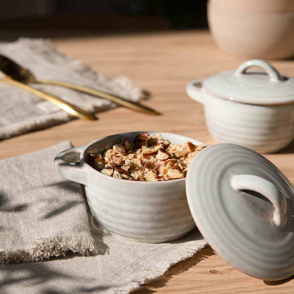 Grey Stoneware Ramekin with Lid