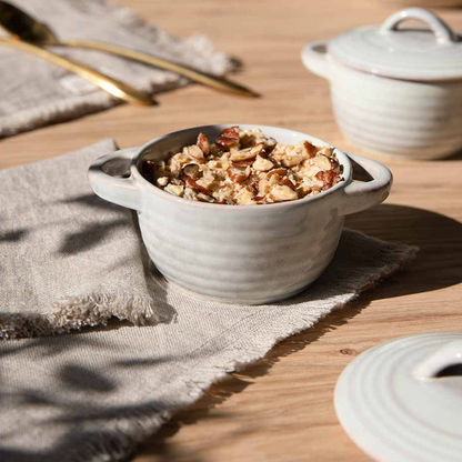 Grey Stoneware Ramekin with Lid