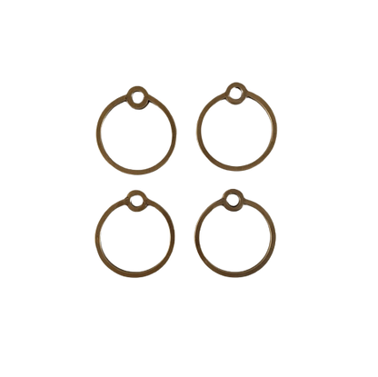 Set of 4 Antique Brass Napkin Rings