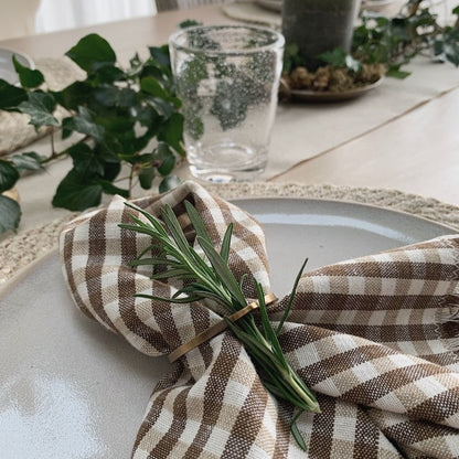 Set of 4 Antique Brass Napkin Rings