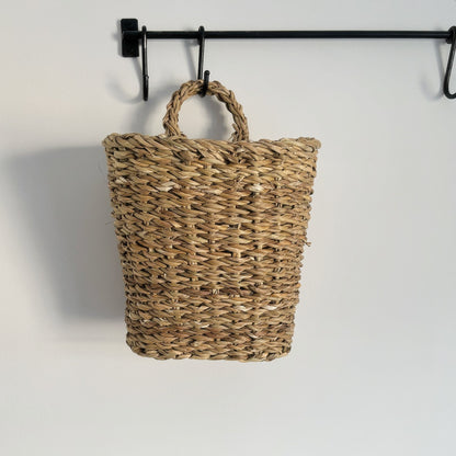 Oval Seagrass Hanging Basket - Small