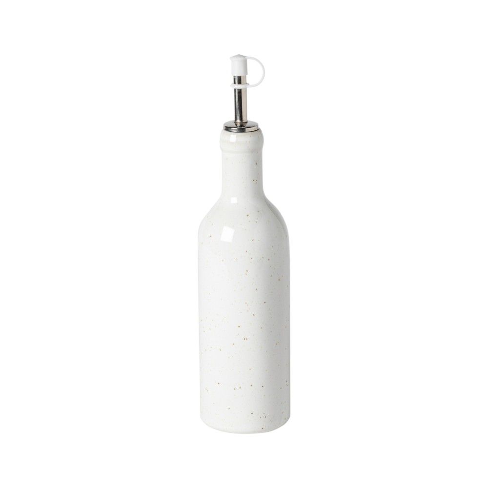 Off-White Stoneware Oil Dispenser