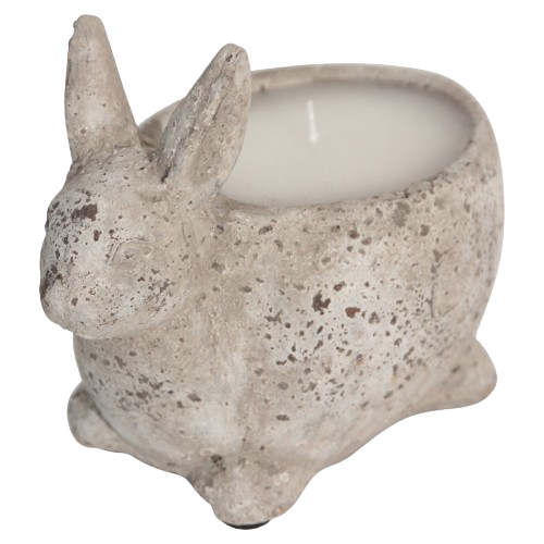 Stoneware Rabbit Candle Pot