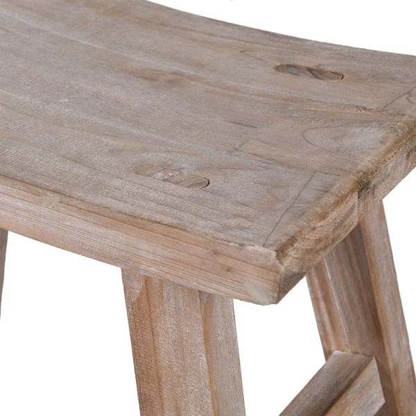 Grey Washed Wooden Stool