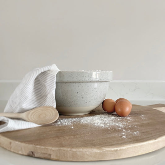 Dove Grey Stoneware Mixing Bowl