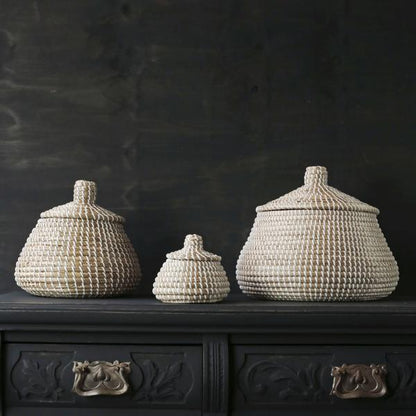 Lidded Seagrass Basket - Mini