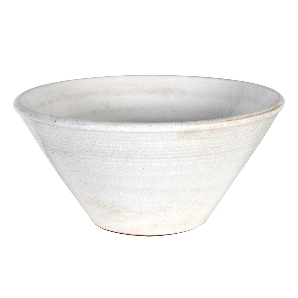 Off-White Ceramic Distressed Bowl