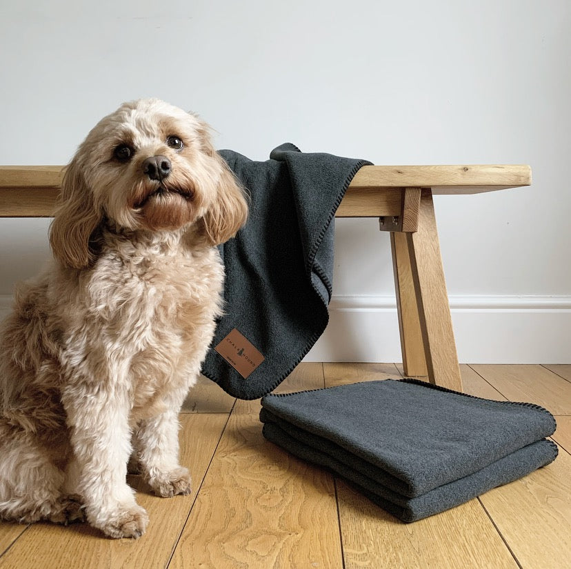 Black Washable Fleece Blanket