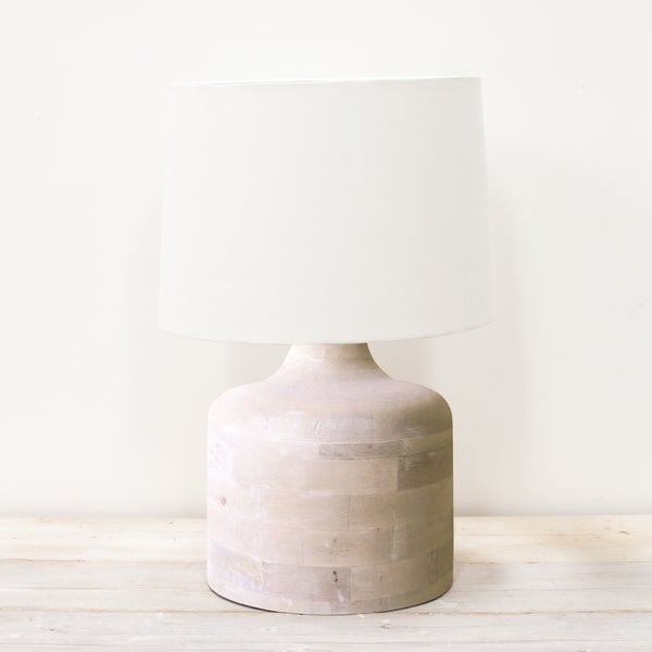 Mango Wood Table Lamp - Large