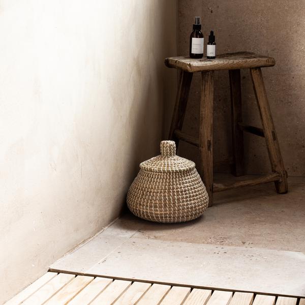 Lidded Seagrass Basket - Small