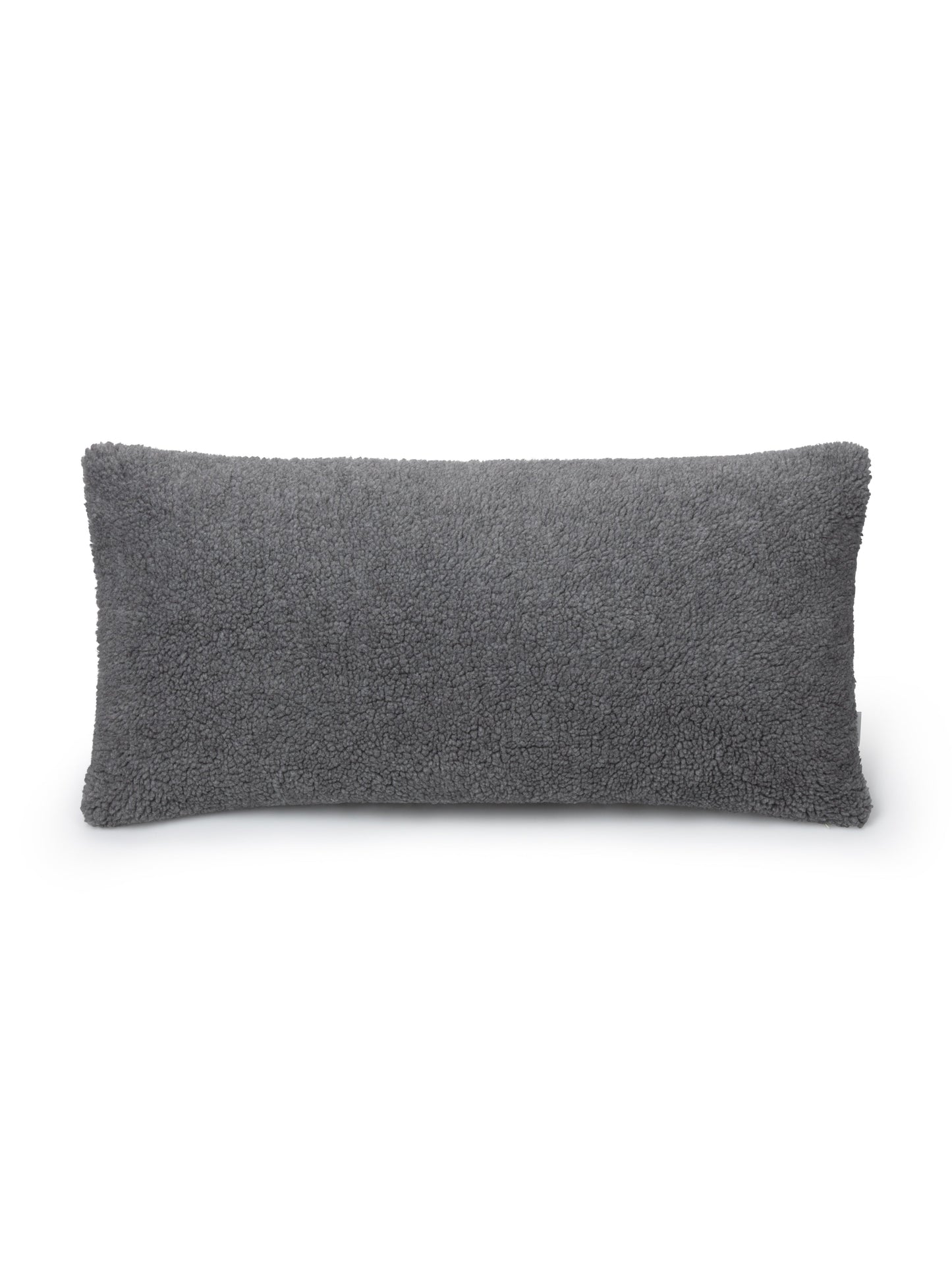 Grey Sheepskin Rectangular Cushion