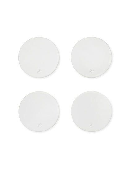 Set of 4 Ceramic Coasters with Star Detail