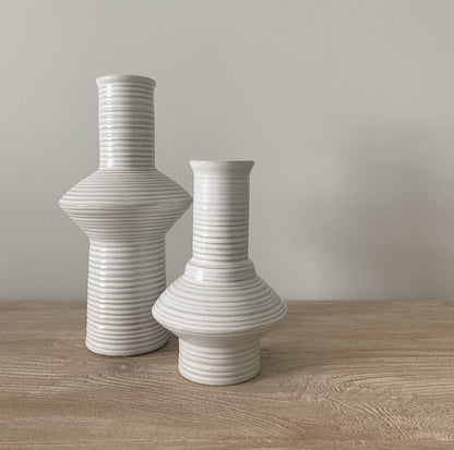 Off-White Porcelain Vase - Small