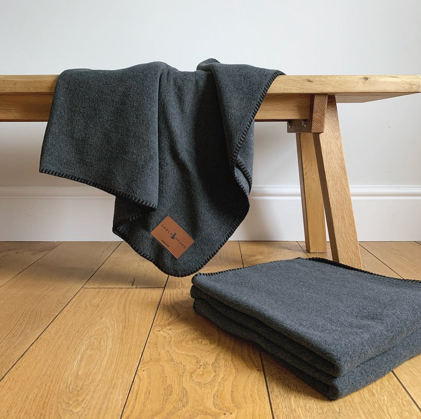 Black Washable Fleece Blanket