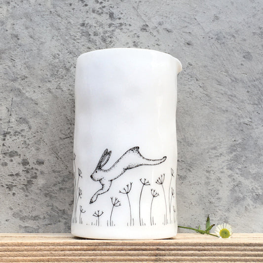 White Porcelain Jug with Hare - Large