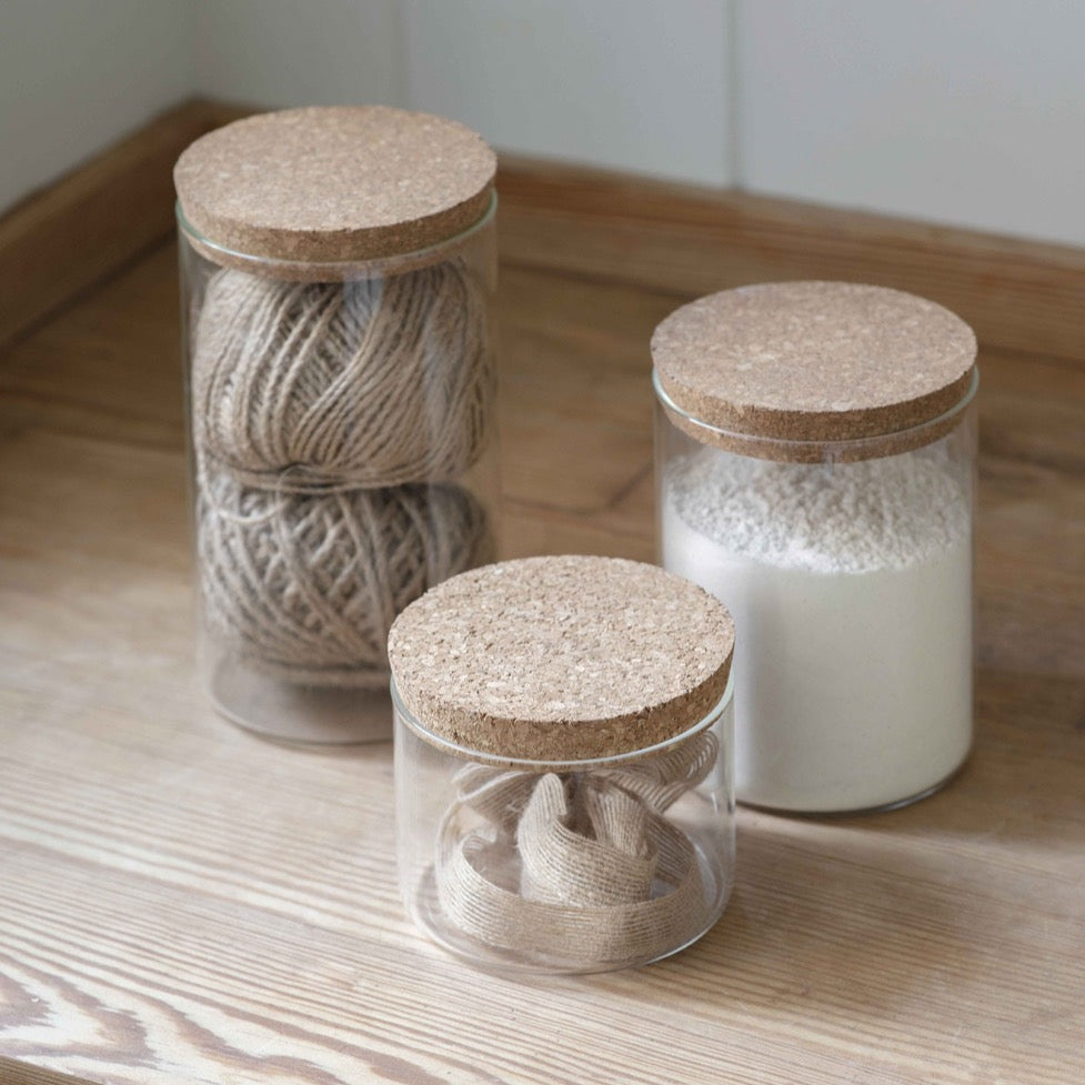 Provender Glass & Cork Storage Jars