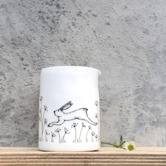 White Porcelain Jug with Hare - Small