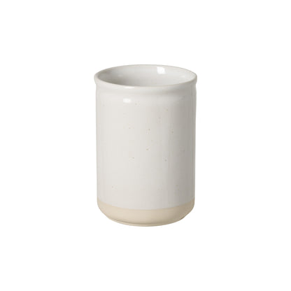 Off-White Stoneware Utensil Holder